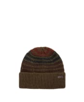 Men's Barbour Harray Beanie Hat - OLIVE/FIRED BRIC