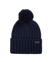 Men's Barbour Kelson Pom Beanie Hat - Navy
