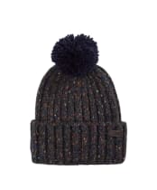 Men's Barbour Kelson Fleck Pom Beanie Hat - Navy