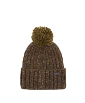 Men's Barbour Kelson Fleck Pom Beanie Hat - Olive