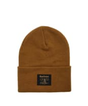 Men's Barbour Harton Beanie Hat - Bronze Brown