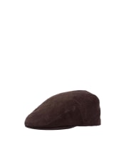 Men's Barbour Westdale Cord Flat Cap - Brown