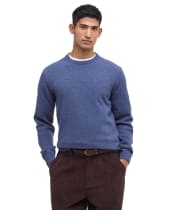 Men's Barbour Patch Crew Neck Lambswool Sweater - Dark Indigo