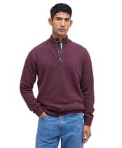 Men's Barbour Holden Half Zip Sweater - Ruby Marl