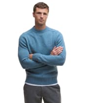 Men's Barbour Grangetown Crew Neck Sweater - Bluestone