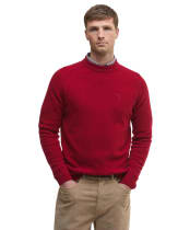 Men's Barbour Grangetown Crew Neck Sweater - Biking Red