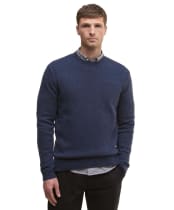 Men's Barbour Covent Crew Neck Jumper - Navy Marl