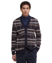 Men's Barbour Kane Knitted Cardigan - Dark Oak