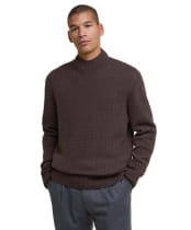 Men's Barbour Stonesand Funnel Neck Knitted Jumper - Dark Oak