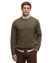 Men's Barbour Kelson Crew Neck Sweater - Olive