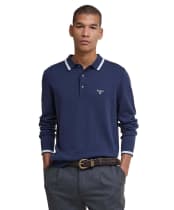 Men's Barbour Rocton Knitted Polo Shirt - Navy