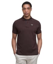 Men's Barbour Tartan Pique Polo Shirt - Dark Oak
