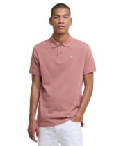 Men's Barbour Tartan Pique Polo Shirt - Earth Pink