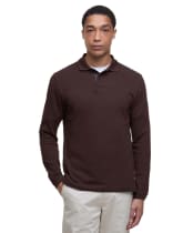 Men’s Barbour L/S Sports Polo Shirt - Dark Oak