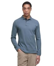 Men’s Barbour L/S Sports Polo Shirt - Bluestone