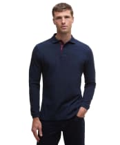 Men’s Barbour L/S Sports Polo Shirt - NAVY/WINTERBERRY