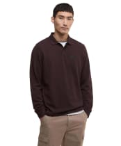 Men's Barbour International Long Sleeve Polo Shirt - Java Red