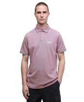 Men's Barbour International Evan Tipped Polo Shirt - Elderberry