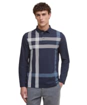 Men's Barbour Blaine Tailored Long Sleeve Polo Shirt - Navy