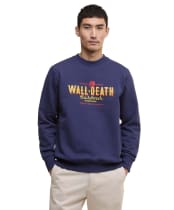 Men's Barbour International Wall Crew Sweatshirt - Royal Blue