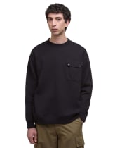 Men's Barbour Leazes Crew Neck Sweatshirt - Black