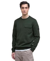Men's Barbour International Ilford Interlock Crew Neck Sweatshirt - Sage