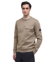 Men's Barbour International Ilford Interlock Crew Neck Sweatshirt - Brindle