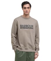 Men's Barbour International Bertie Blackstreak Logo Sweatshirt - Brindle