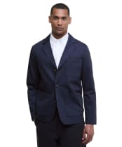 Men's Barbour Bayview Herringbone Overshirt - Navy