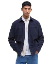 Men's Barbour Regular Moleskin Overshirt - Navy