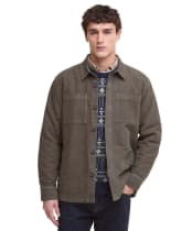 Men's Barbour Regular Moleskin Overshirt - Dark Olive
