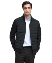 Men's Barbour International Collins Baffle Quilted Sweatshirt - Black
