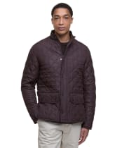Men's Barbour Lowerdale Quilted Jacket - Black Oak / Classic Tartan