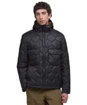 Men's Barbour Re-Engineered Hooded Spey Quilted Jacket - Black
