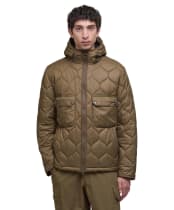 Men's Barbour Re-Engineered Hooded Spey Quilted Jacket - Beech