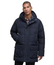 Men's Barbour Hooded Bedale Puffer Jacket - Dark Navy