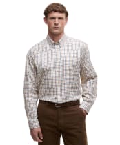 Men's Barbour Sporting Tattersall Shirt - Long Sleeve - Copper