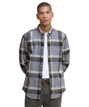 Men's Barbour Folley Tailored Shirt - Light Grey Marl