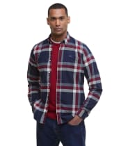 Men's Barbour Folley Tailored Shirt - Navy / Red