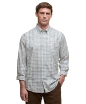 Men's Barbour Ashton Regular Tattersall Shirt - Mallard Green