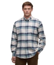 Men's Barbour Dogwood Regular Checked Shirt - Ecru Marl