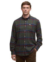 Men's Barbour Dogwood Regular Checked Shirt - Olive