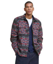 Men's Barbour Greatend Relaxed Jacquard Shirt - Olive