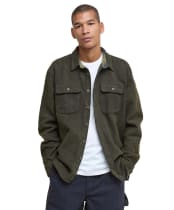 Men's Barbour Baystone Relaxed Twill Shirt - Olive