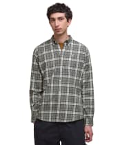 Men's Barbour Mosswood Tailored Checked Shirt - Grey Marl