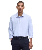 Men's Barbour Throckley Pin Point Oxford Tailored Shirt - Sky