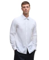 Men's Barbour Throckley Pin Point Oxford Tailored Shirt - White