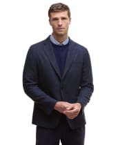 Men's Barbour Sutherland Herringbone Blazer - Navy
