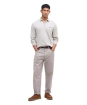 Men's Barbour Washed Stretch Twill Regular Fit Trouser - Concrete