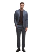 Men's Barbour Kensington Check Trouser - Navy